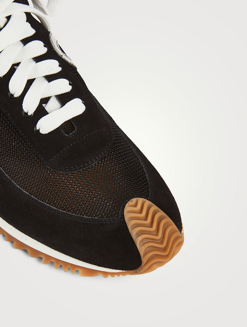 Loewe 25 Runner Sneaker Black Mesh Suede 265455 main image 0