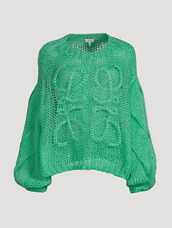 Anagram Puff-Sleeve Sweater