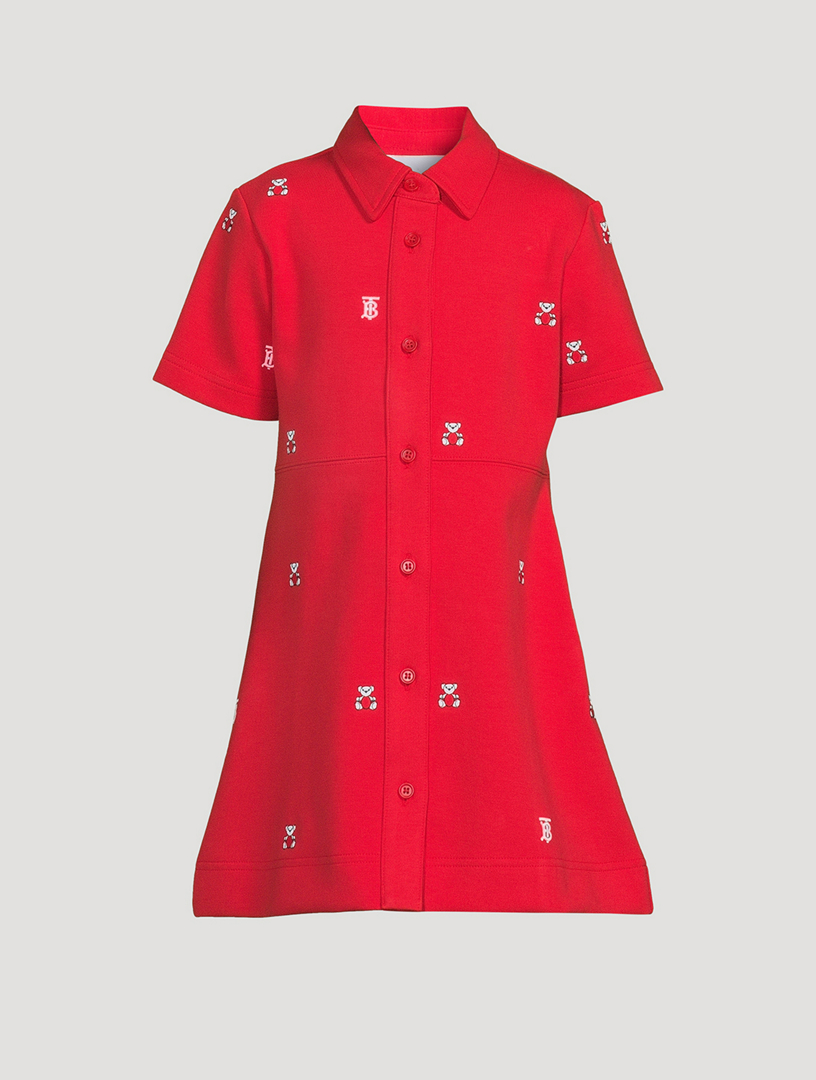 BURBERRY Thomas Bear Cotton-Blend Shirt Dress | Holt Renfrew Canada