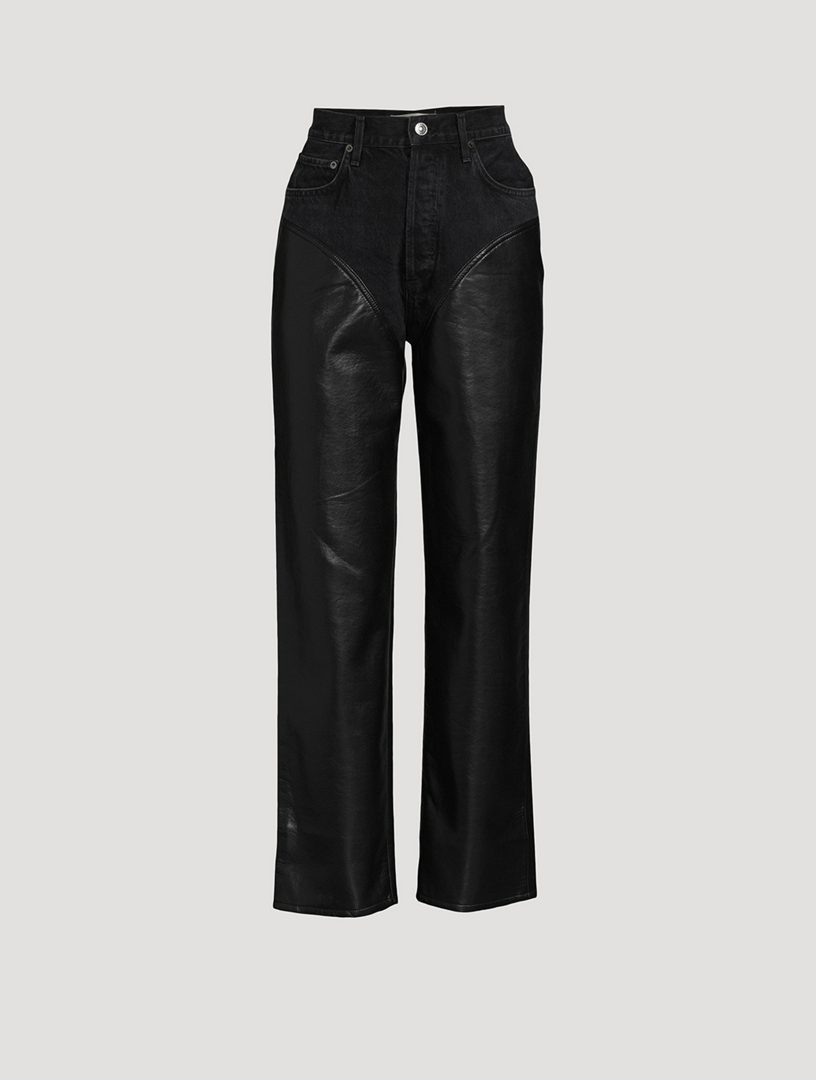 AGOLDE Harley Recycled Leather Jeans Holt Renfrew Canada