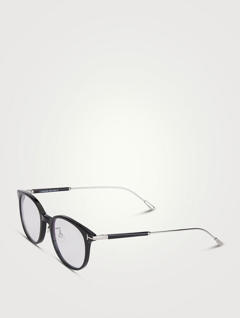 TOM FORD Round Optical Glasses With Blue Block Lenses | Holt Renfrew Canada