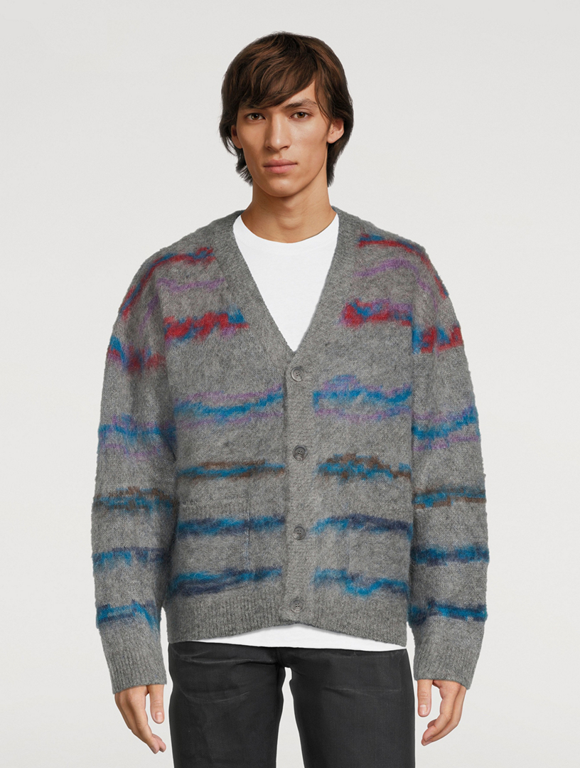 JOHN ELLIOTT Mohair-Blend Jacquard Knit Cardigan | Holt Renfrew Canada