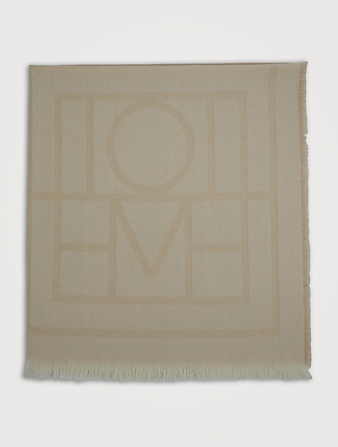 Wool And Cashmere Monogram Scarf
