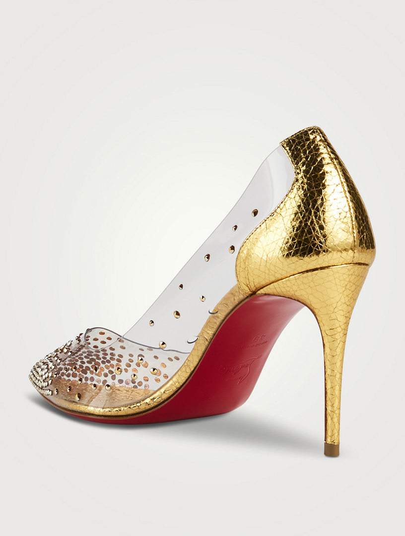 CHRISTIAN LOUBOUTIN Degrastrass PVC And Metallic Leather Pumps Holt