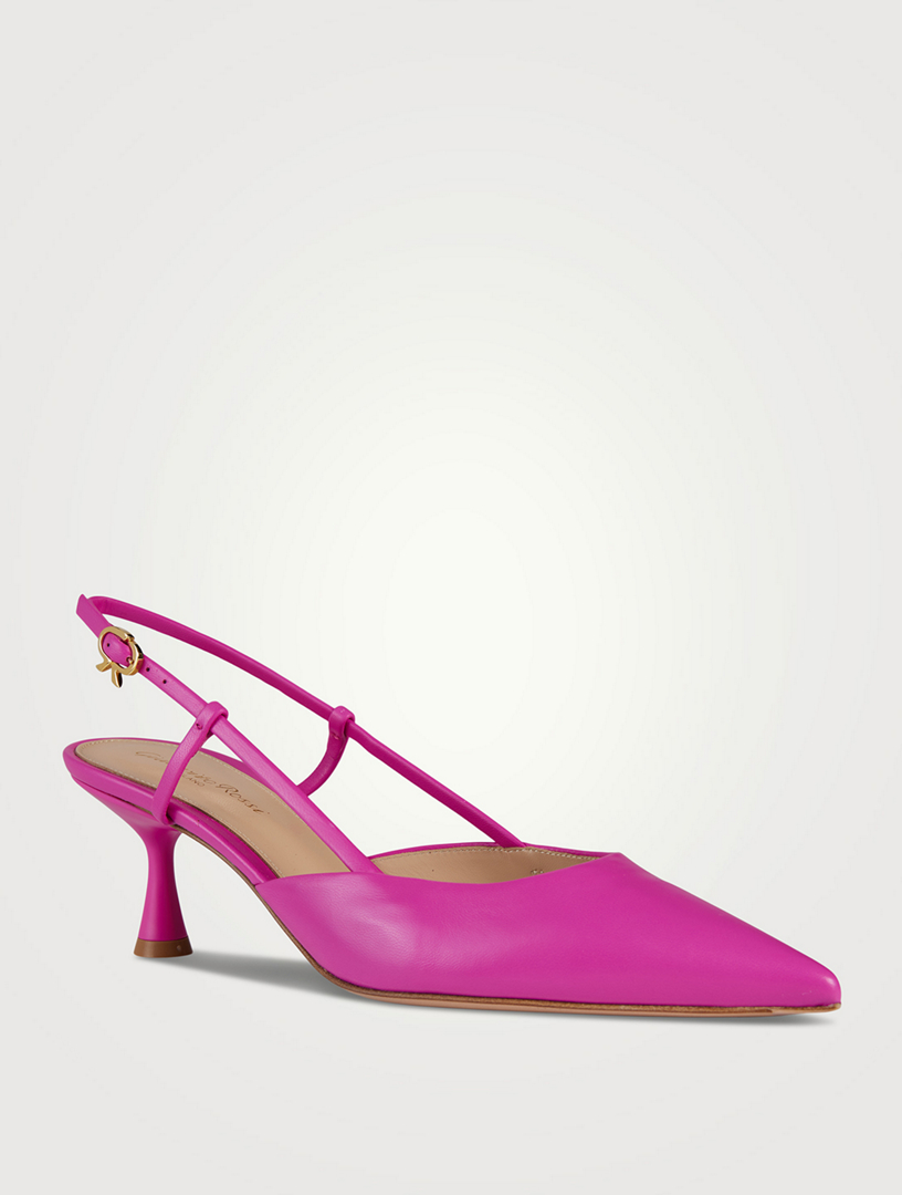 GIANVITO ROSSI Ascent Leather Slingback Pumps Holt Renfrew Canada