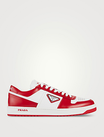 PRADA Downtown Leather Sneakers Men's Red