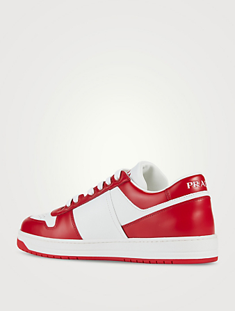 PRADA Downtown Leather Sneakers Men's Red