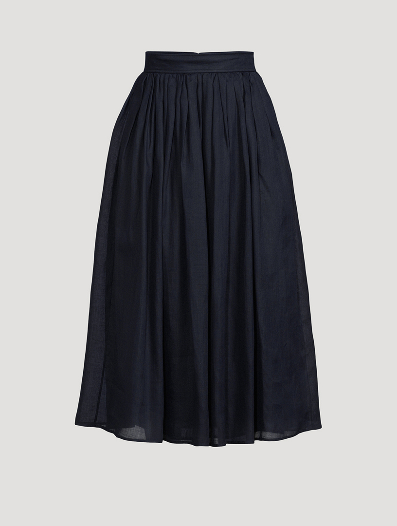 Ramie Midi Skirt