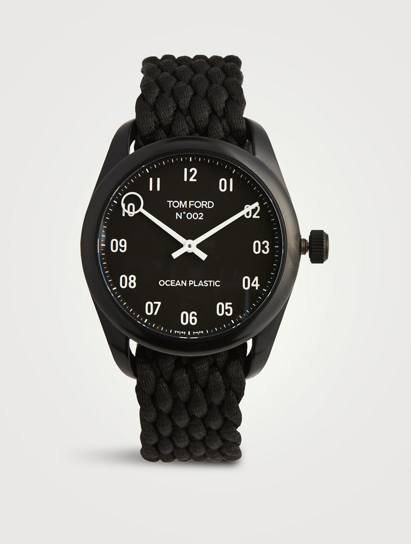 TOM FORD No. 002 Ocean Plastic Braided Bracelet Watch | Holt Renfrew Canada