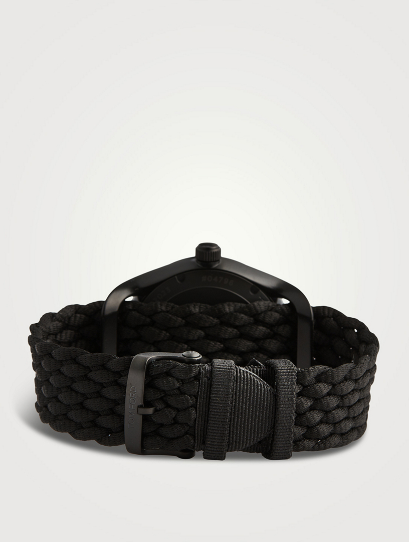 TOM FORD No. 002 Ocean Plastic Braided Bracelet Watch | Holt Renfrew Canada