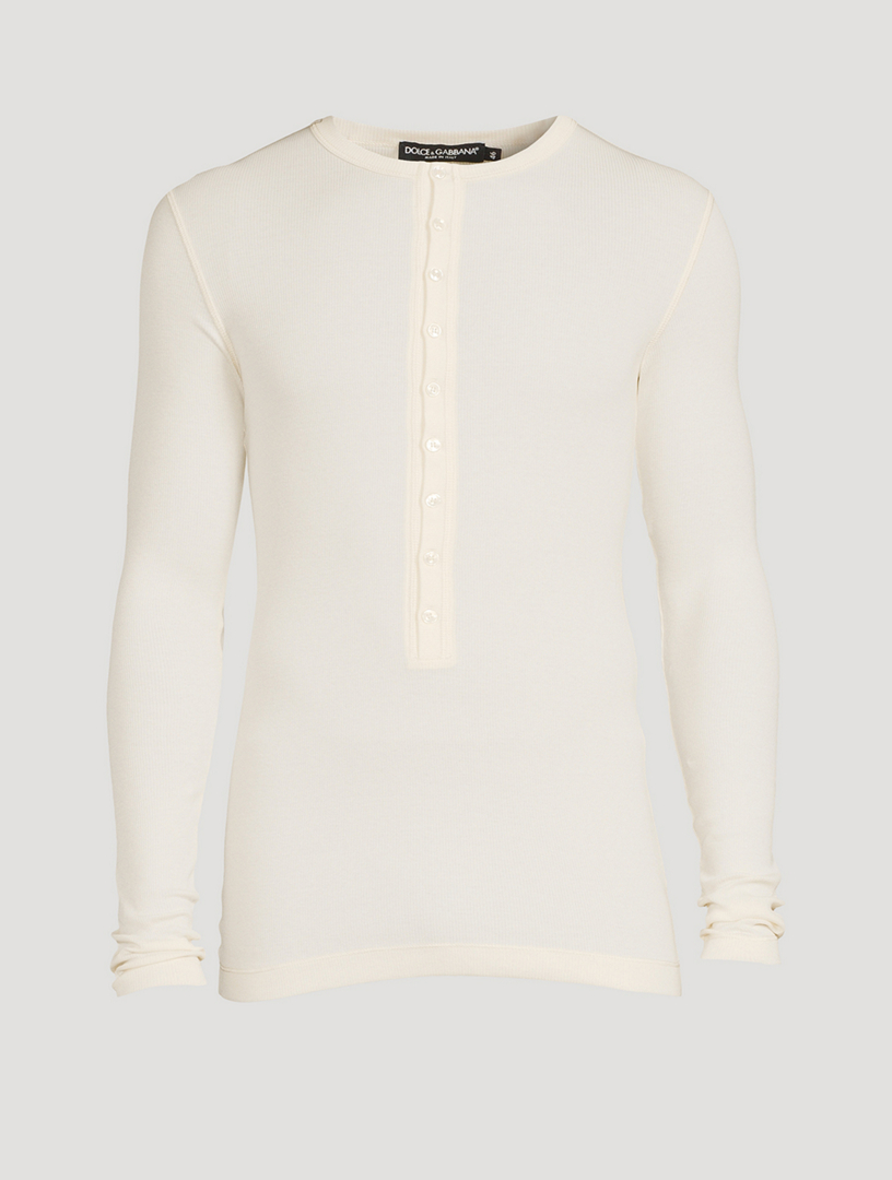 DOLCE & GABBANA ReEdition Rib Henley Shirt Holt Renfrew Canada