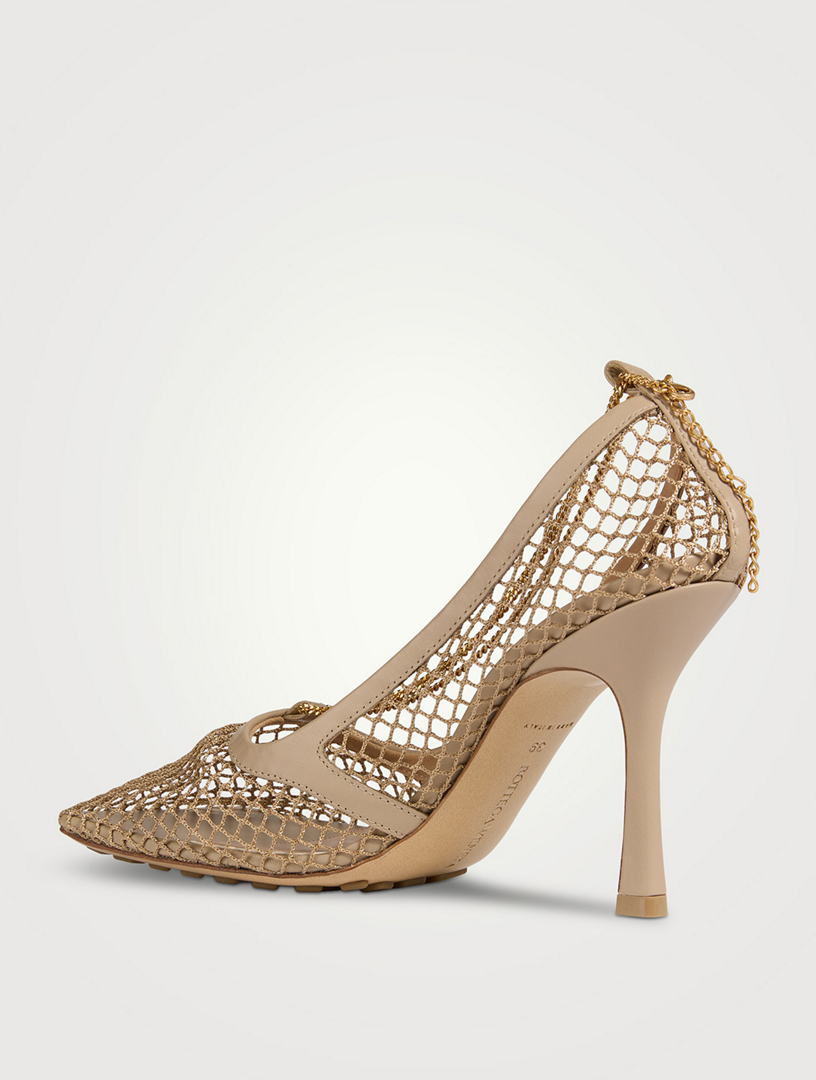 BOTTEGA VENETA Stretch Mesh And Leather Pumps With Chain | Holt Renfrew  Canada