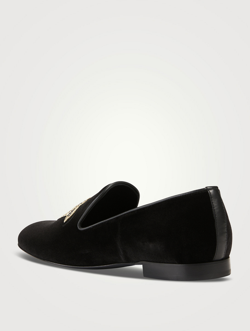 VERSACE Medusa Velvet Smoking Loafers Holt Renfrew Canada