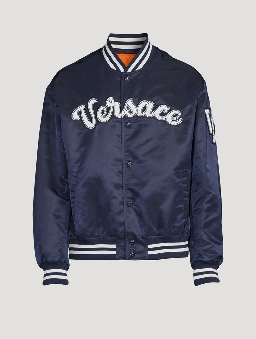 Nylon Varsity Bomber Jacket