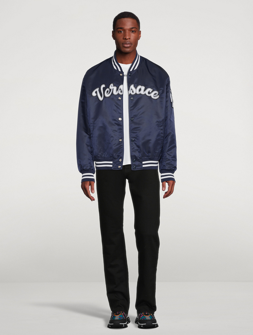 VERSACE Nylon Varsity Bomber Jacket | Holt Renfrew Canada