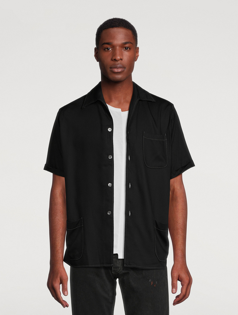 Rayon Twill Short-Sleeve Shirt