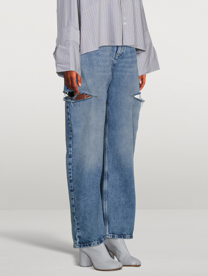 MAISON MARGIELA Slashed Straight-Leg Jeans | Holt Renfrew Canada