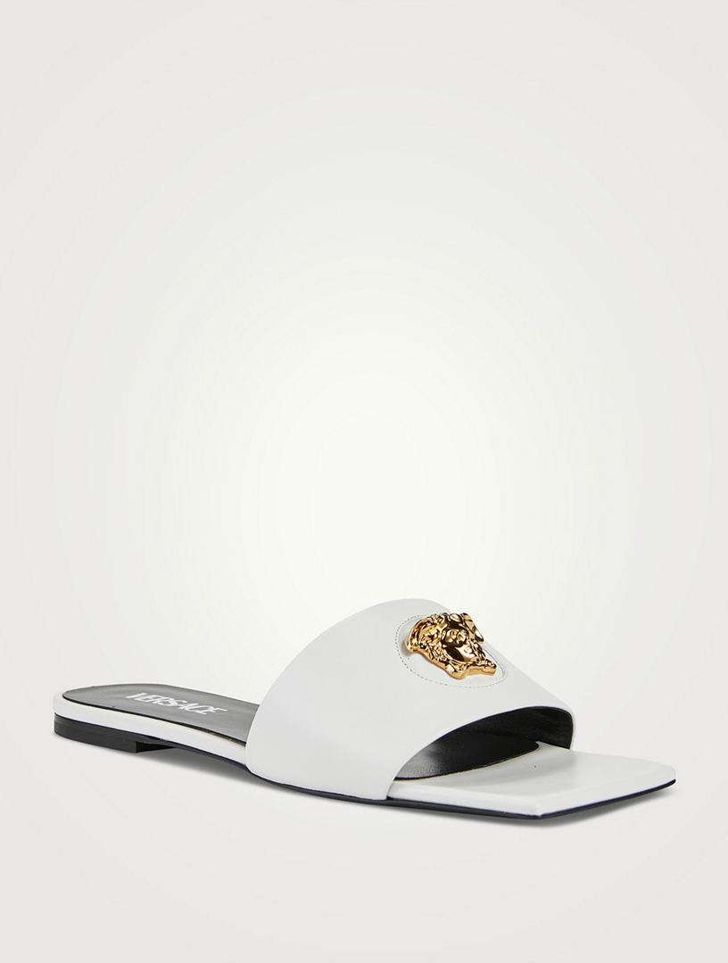 VERSACE La Medusa Leather Slide Sandals Holt Renfrew Canada