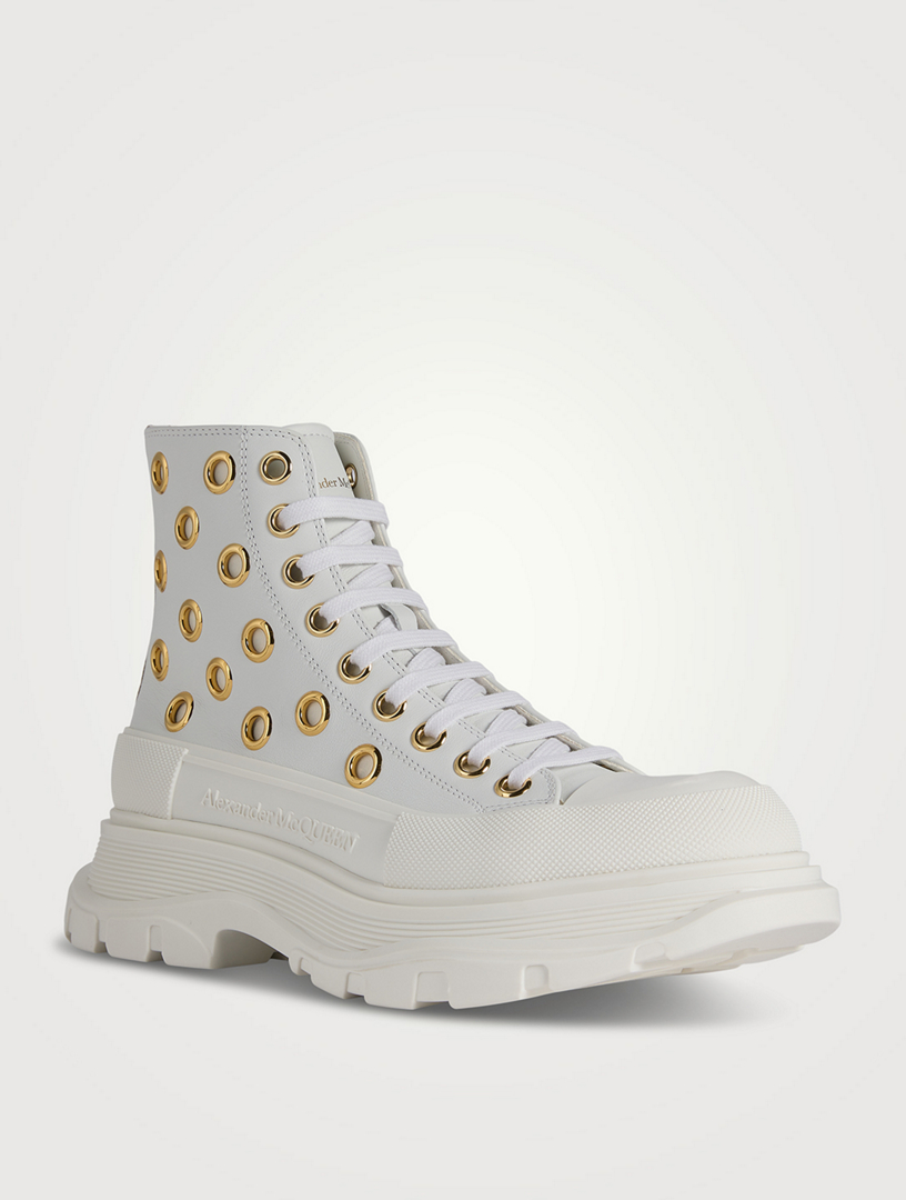 ALEXANDER MCQUEEN Tread Slick Eyelet Leather Boots Holt Renfrew Canada