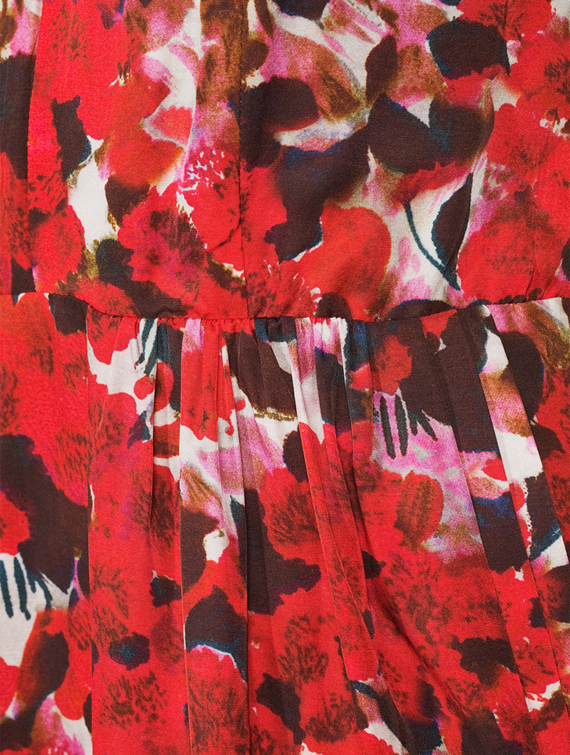 DRIES VAN NOTEN Doromos Midi Dress In Floral Print | Holt Renfrew