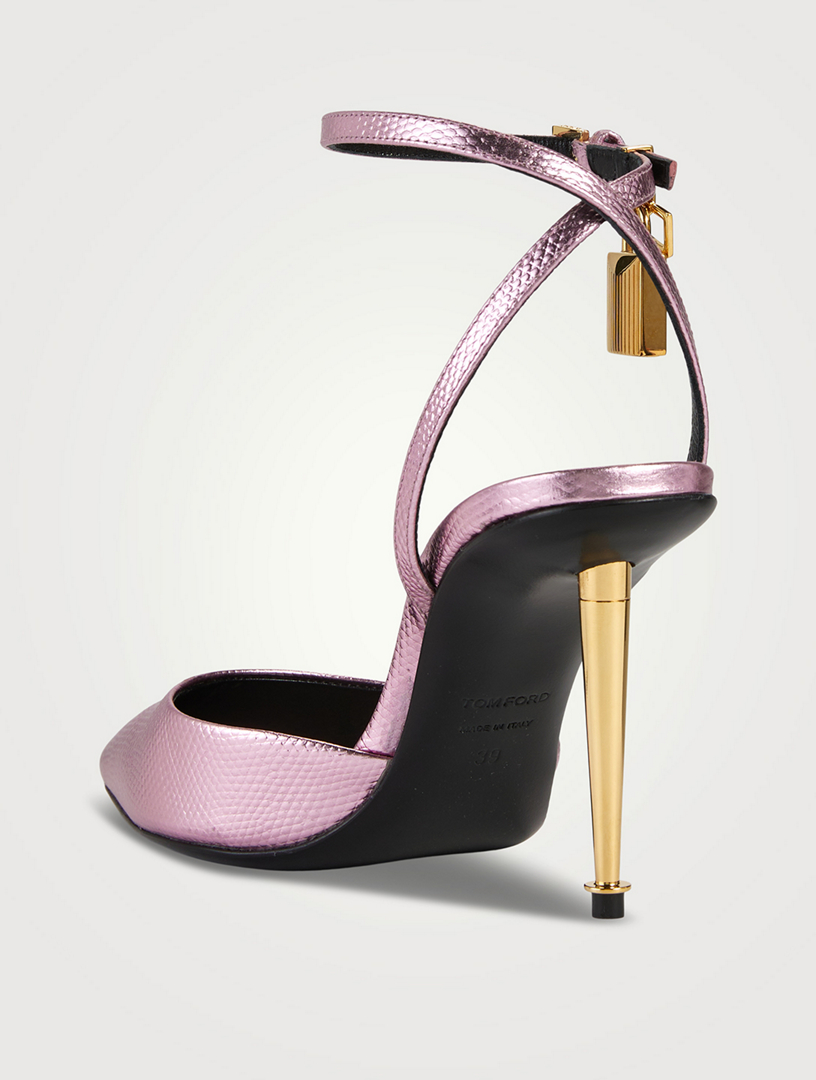 TOM FORD Lizard-Embossed Metallic Leather Pumps With Padlock | Holt Renfrew  Canada