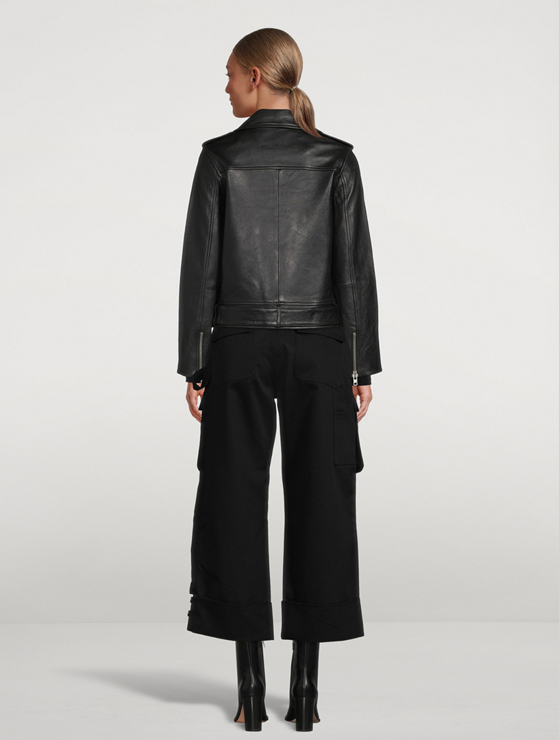 STAND STUDIO Nina Leather Biker Jacket | Holt Renfrew Canada