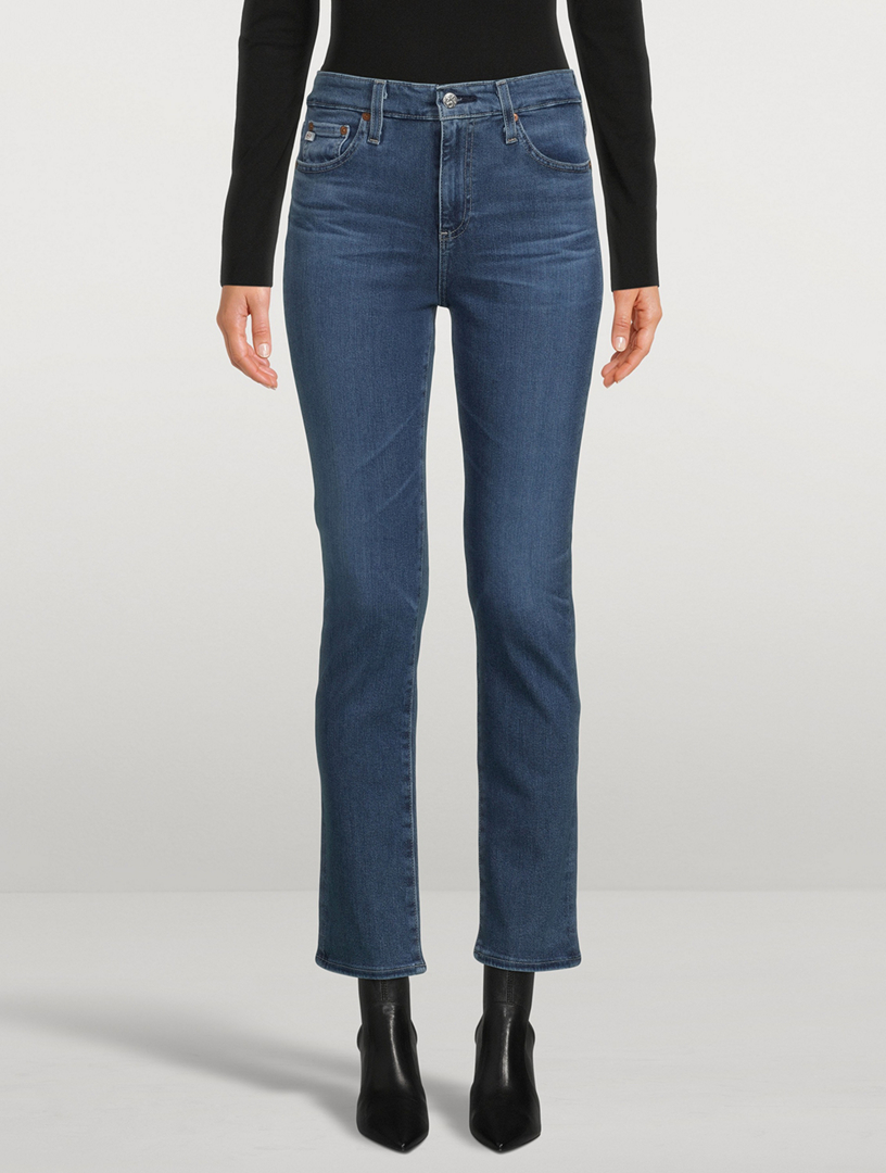 AG Mari High-Rise Straight Jeans  Blue