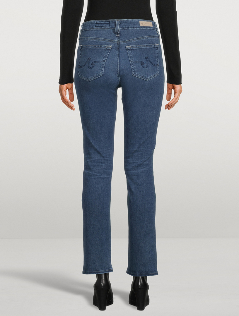 AG Mari High-Rise Straight Jeans  Blue