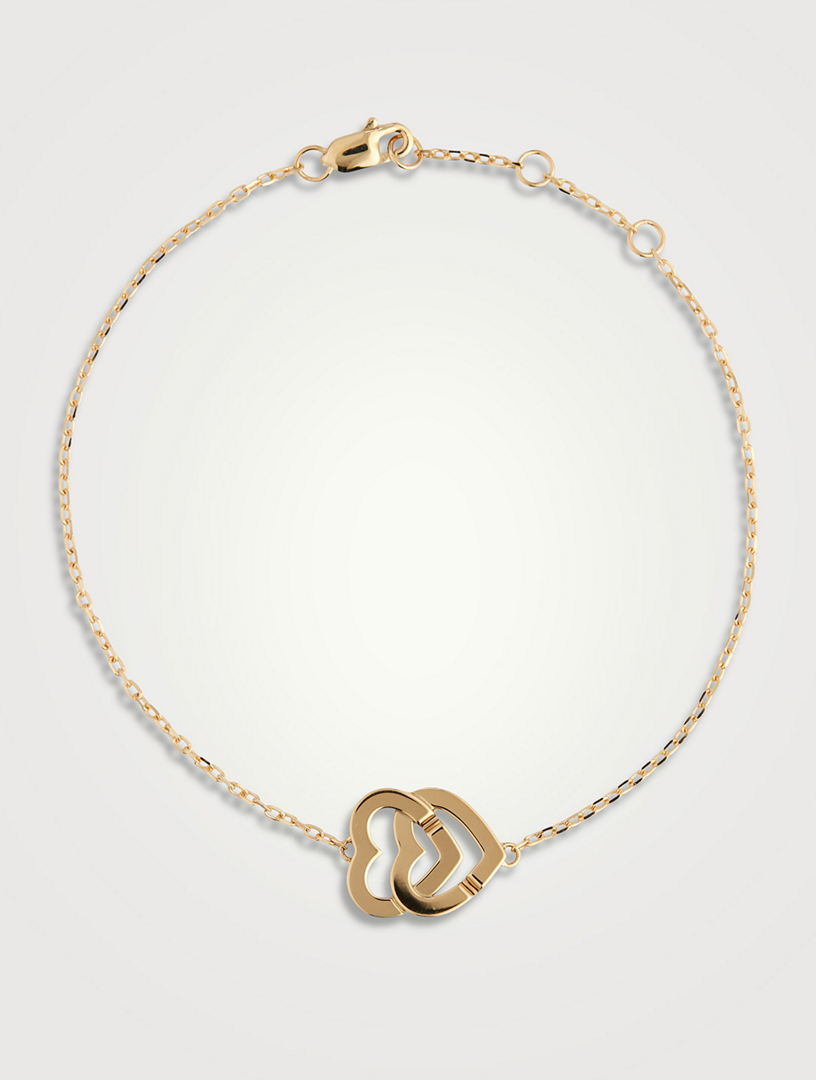 DINH VAN Double Cœurs R10 18K Gold Chain Bracelet Women's Metallic
