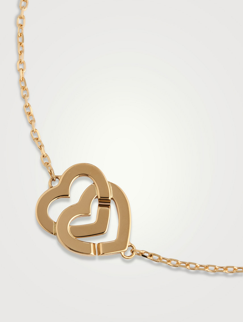 DINH VAN Double Cœurs R10 18K Gold Chain Bracelet Women's Metallic