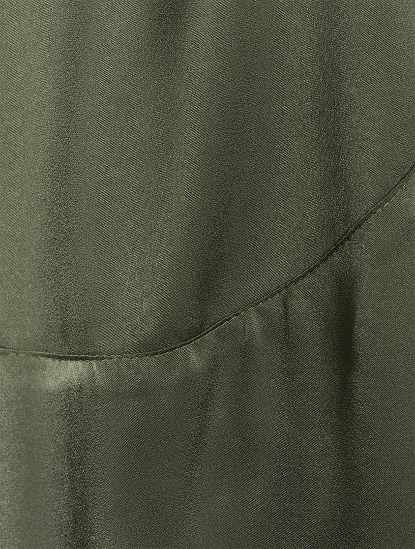 JW ANDERSON Asymmetric Satin Gown  Green