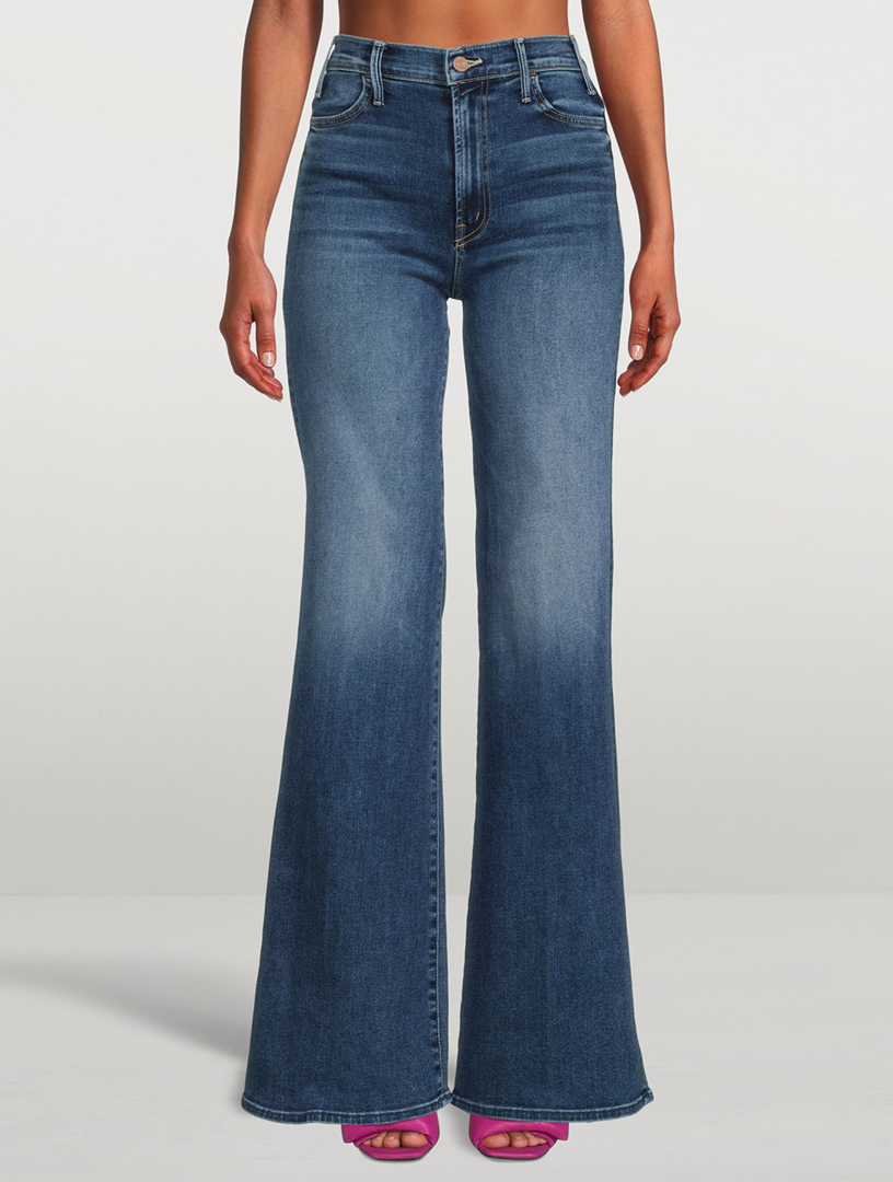 MOTHER The Hustler Roller Heel Flare Jeans | Holt Renfrew Canada