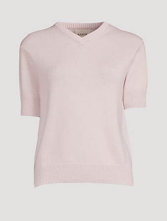 The Veronica Short-Sleeve Cashmere Sweater