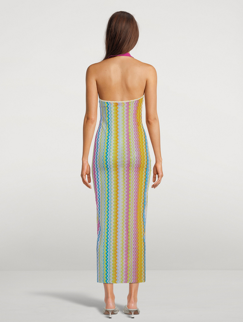 missoni mesh midi dress yellow