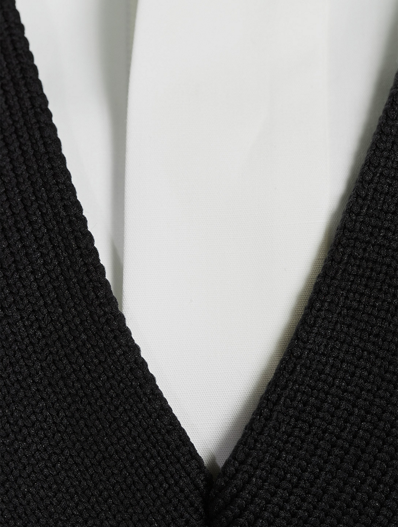 SACAI Knit x Poplin Mini Dress | Holt Renfrew Canada