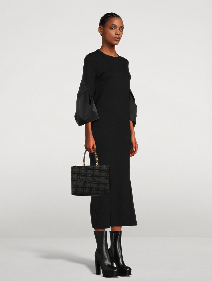 SACAI Bell-Sleeve Nylon Twill Mix Dress | Holt Renfrew Canada