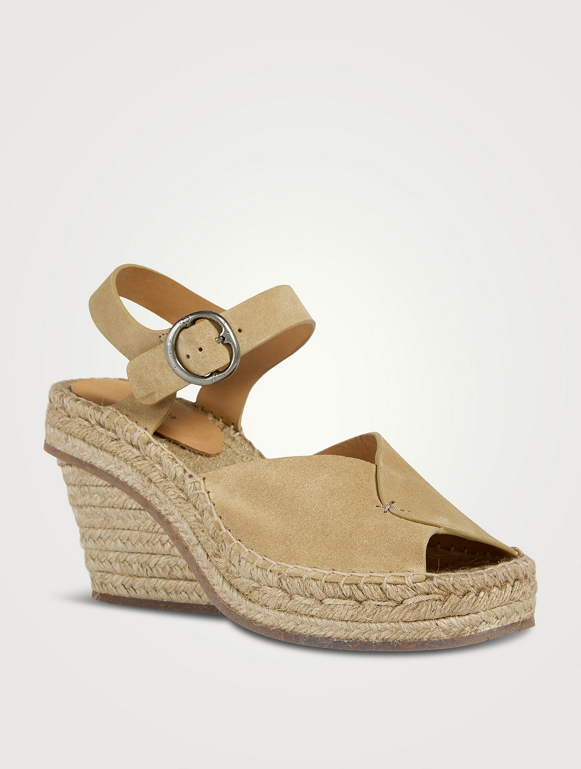 RAG & BONE Santiago Suede Espadrille Wedge Sandals Holt Renfrew Canada