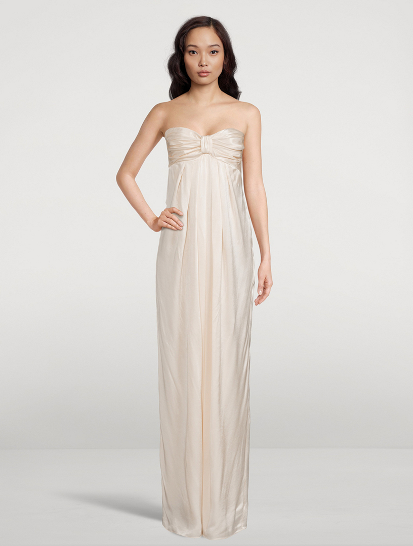 SHONA JOY La Lune Strapless Satin Gown | Holt Renfrew Canada