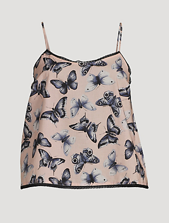 Pia Tank Top In Butterfly Print