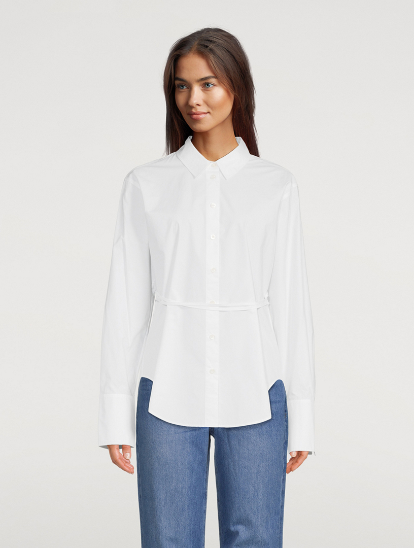 FRAME Slit Back Waist Tie Shirt | Holt Renfrew Canada