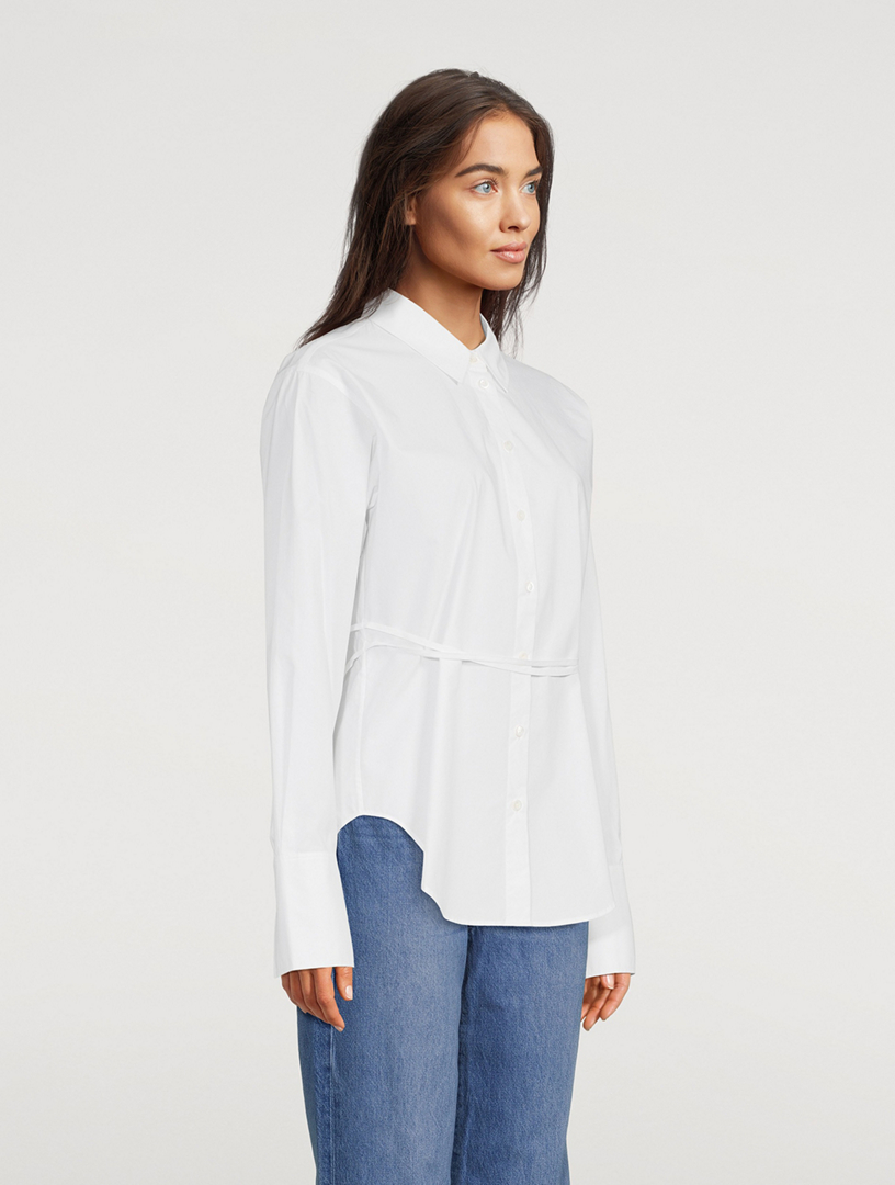 FRAME Slit Back Waist Tie Shirt Holt Renfrew Canada