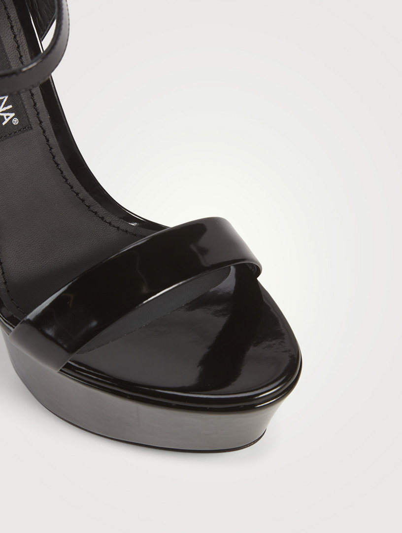 DOLCE & GABBANA Keira Patent Leather Platform Sandals | Holt Renfrew Canada