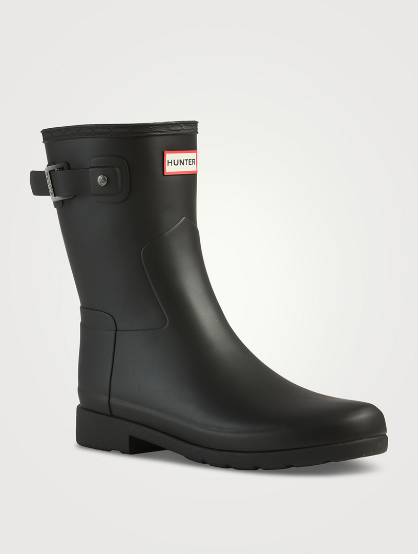 women's refined slim fit short rain boots