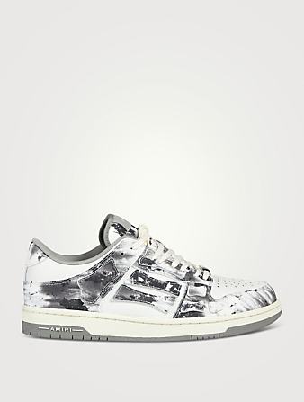 Skel Tie-Dye Leather And Canvas Sneakers
