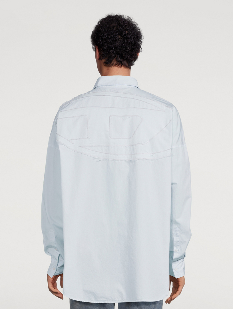 18SS Fatigue shirt cotton chambray 46-