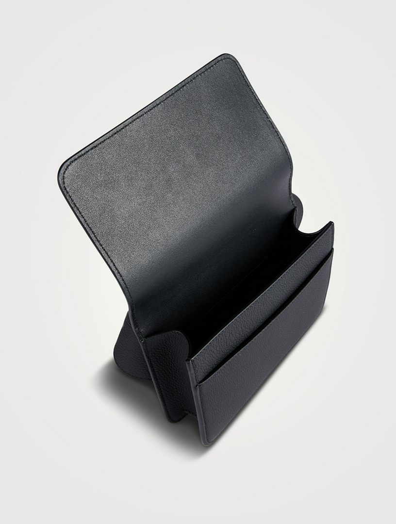 Leather Belt Bag With Gancini Buckle