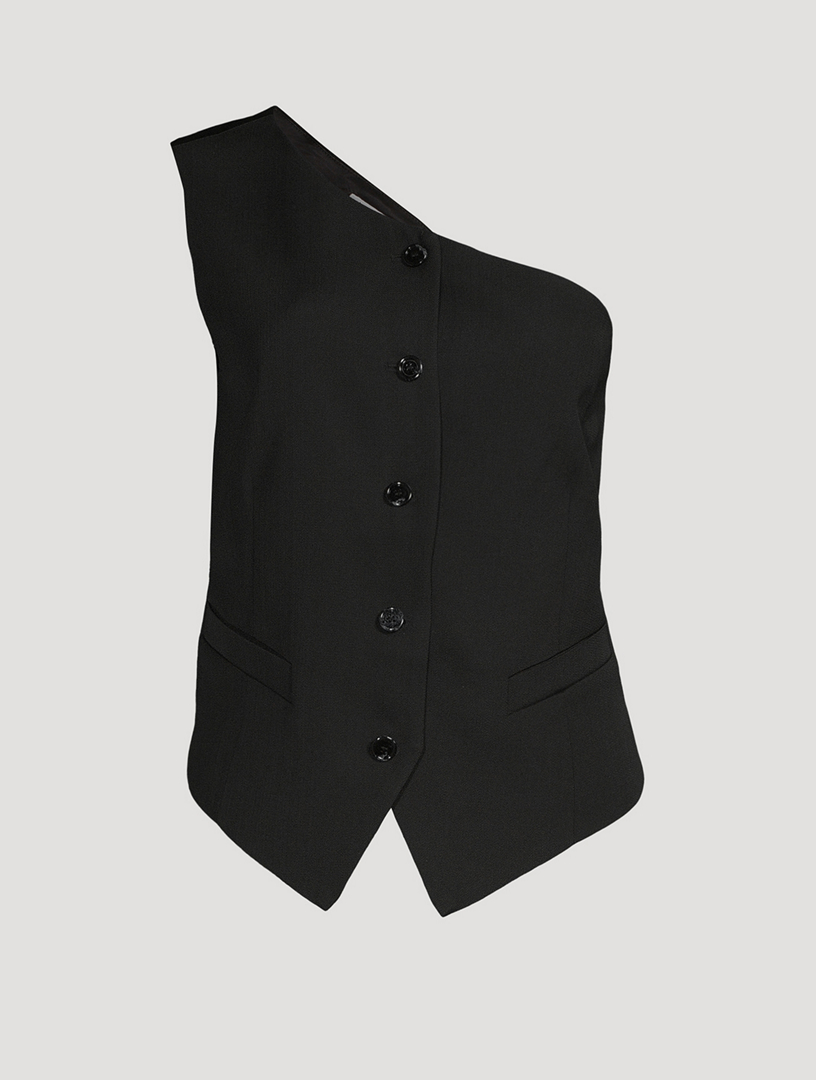 ACNE STUDIOS One-Shoulder Vest  Black
