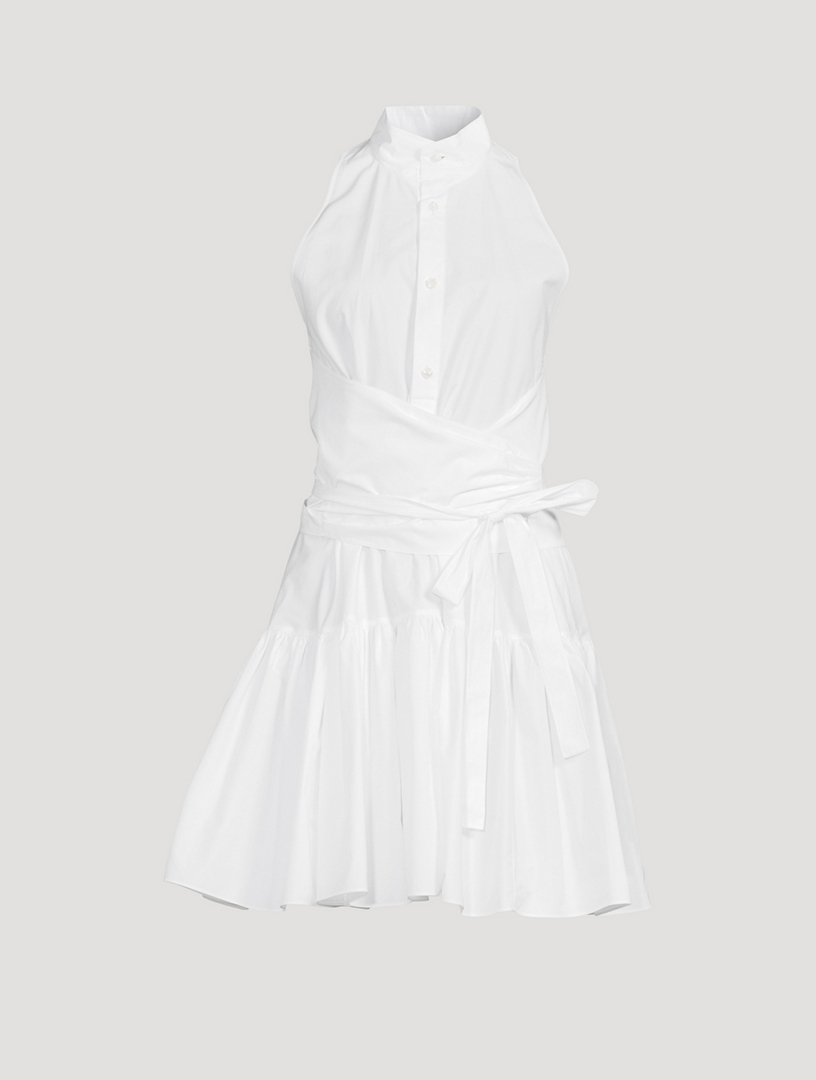 ALAÏA Wrapped Poplin Shirt Dress | Holt Renfrew Canada