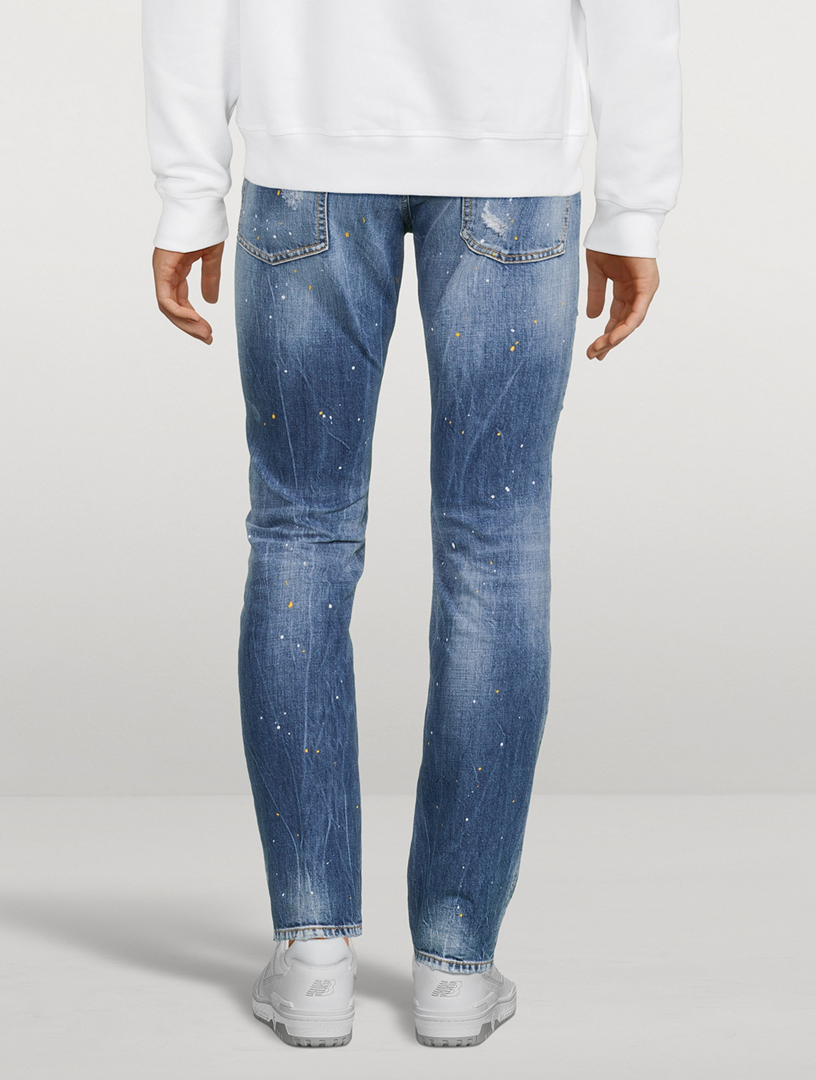 DSQUARED2 Cool Guy Patchwork Skinny Jeans  Blue