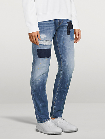 DSQUARED2 Cool Guy Patchwork Skinny Jeans  Blue